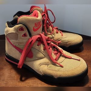 Vtg 90s NIKE Caldera Hiking Trail Suede Pink Brown Boots Womens 7.5 185008 Korea